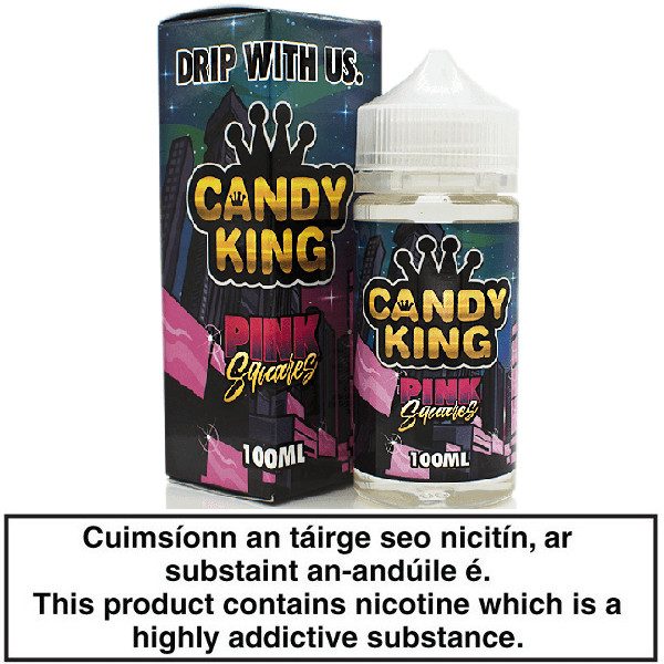 Candy King Pink Squares 100ml Shortfill The Vape Club Dublin